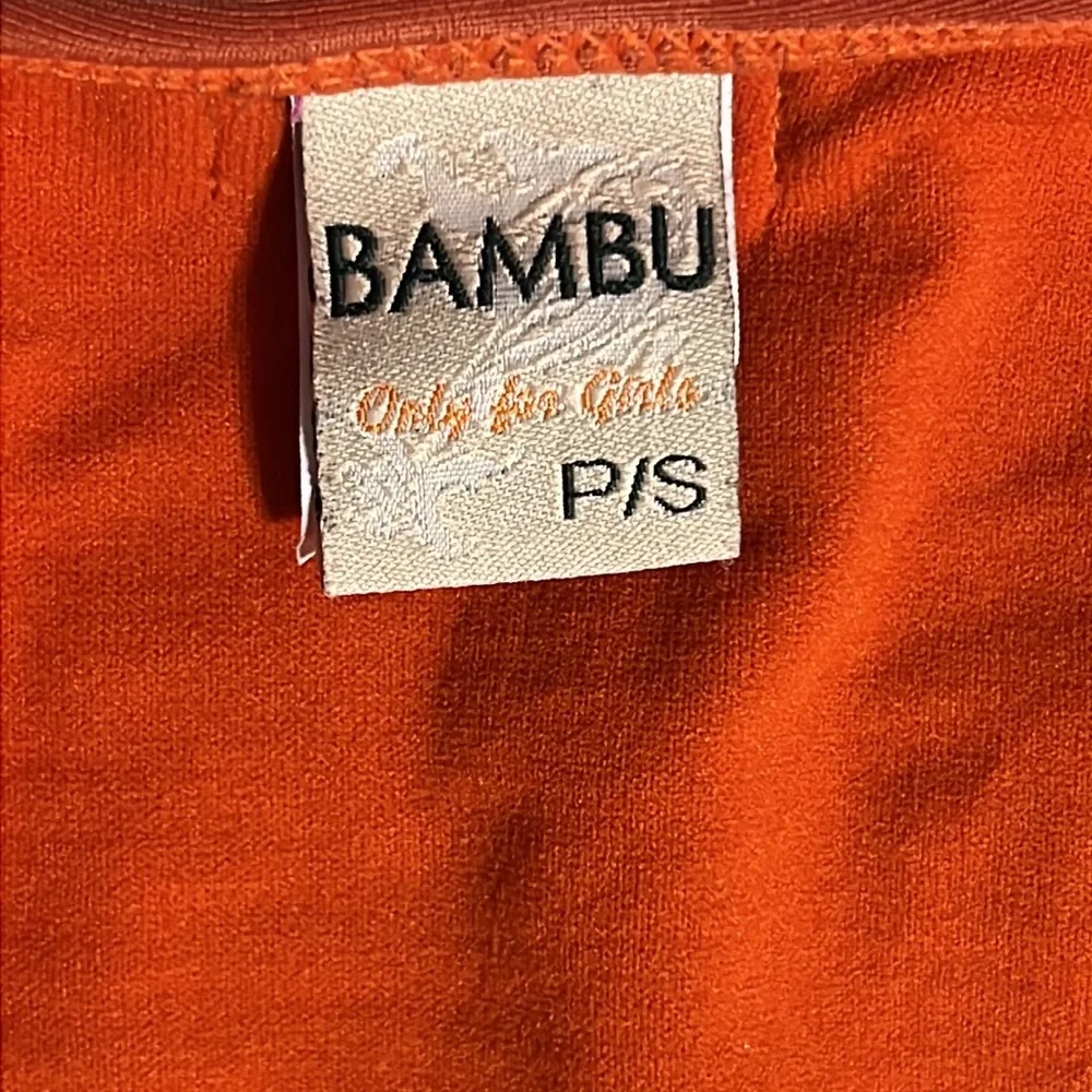Bambu bikini swimsuit butterfly design with adjustable bottoms size Petite Small
